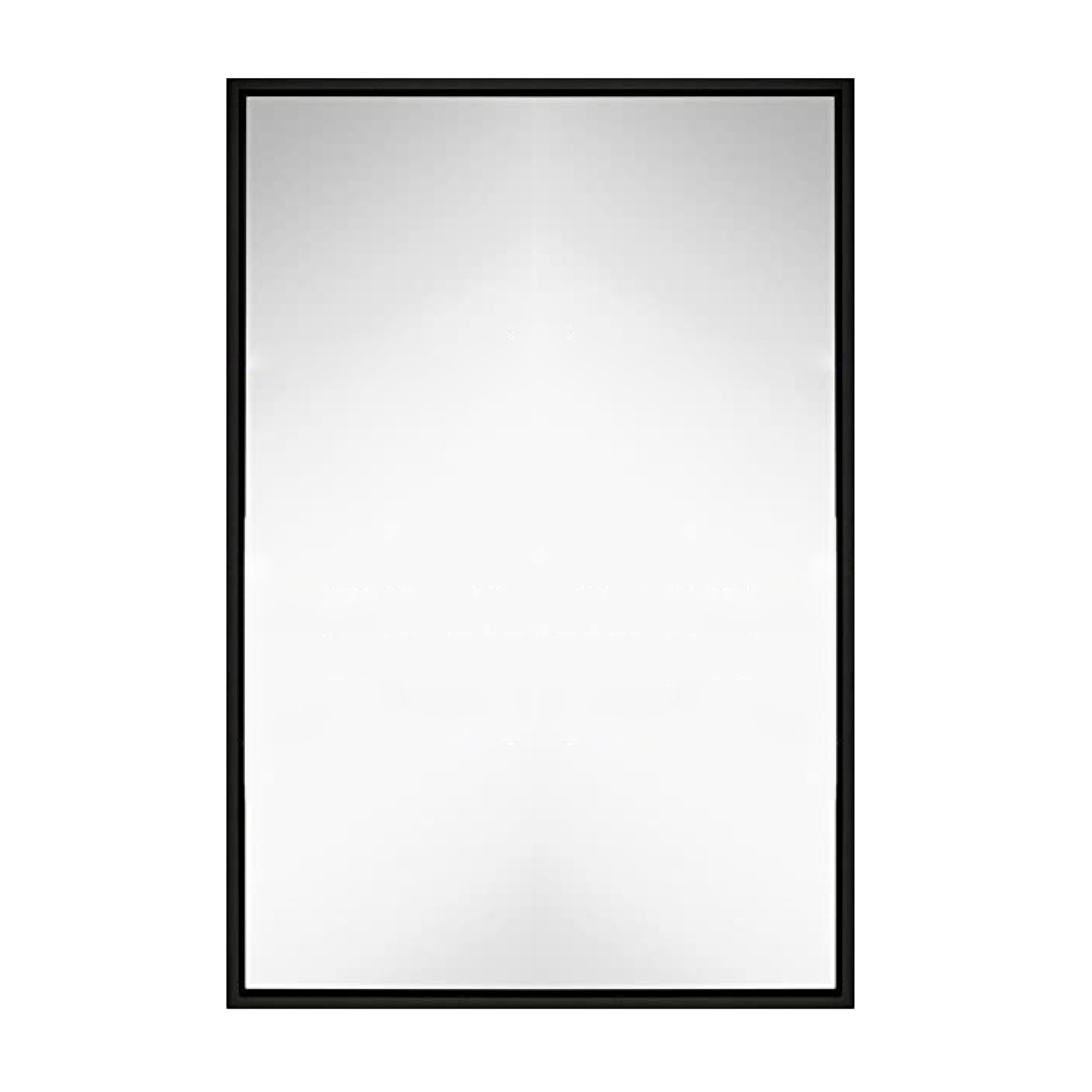 Cedar Assembly - Framed Mirror Rectangular Bathroom Mirrors For Wall Floating Glass Panel Vanity With Border Wall-mounted - Black-36"L x 24"W