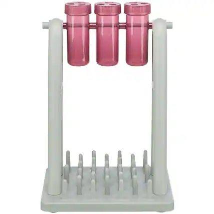 Front. TRIXIE - Mad Scientist Turn Around Strategy Game Cat Puzzle Toy, Treat Dispenser - White/Pink.