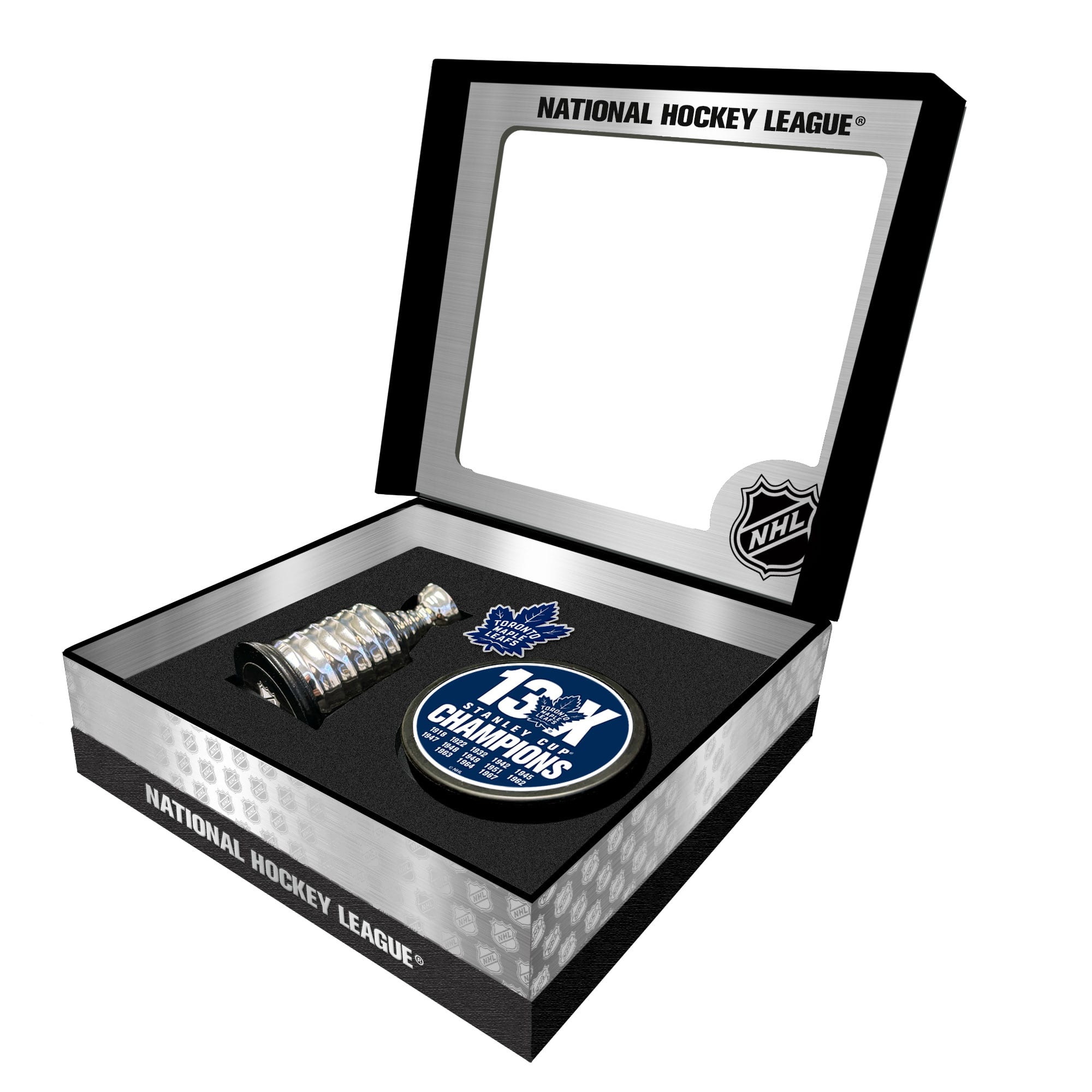 Mustang Drinkware - Toronto Maple Leafs Stanley Cup Champions Mini Replica Stanley Cup & Puck Gift Box Set - Multicolor
