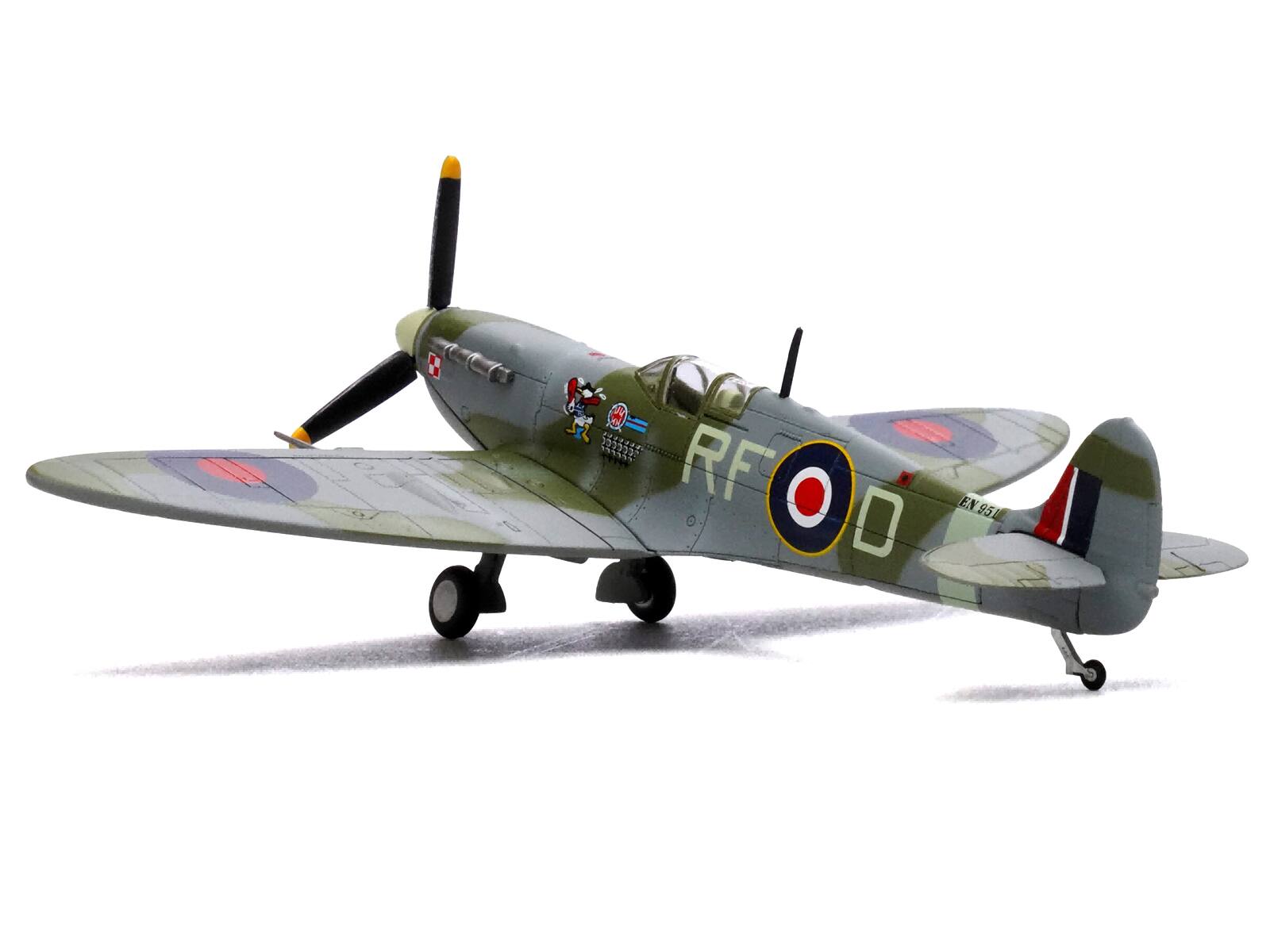 Alt View 2. Legion - Supermarine Spitfire Mk Vb Aircraft "No. 303 Polish Kosciuszko Squadron" 1943 Royal Air Force 1/72 Diecast Model Legion.