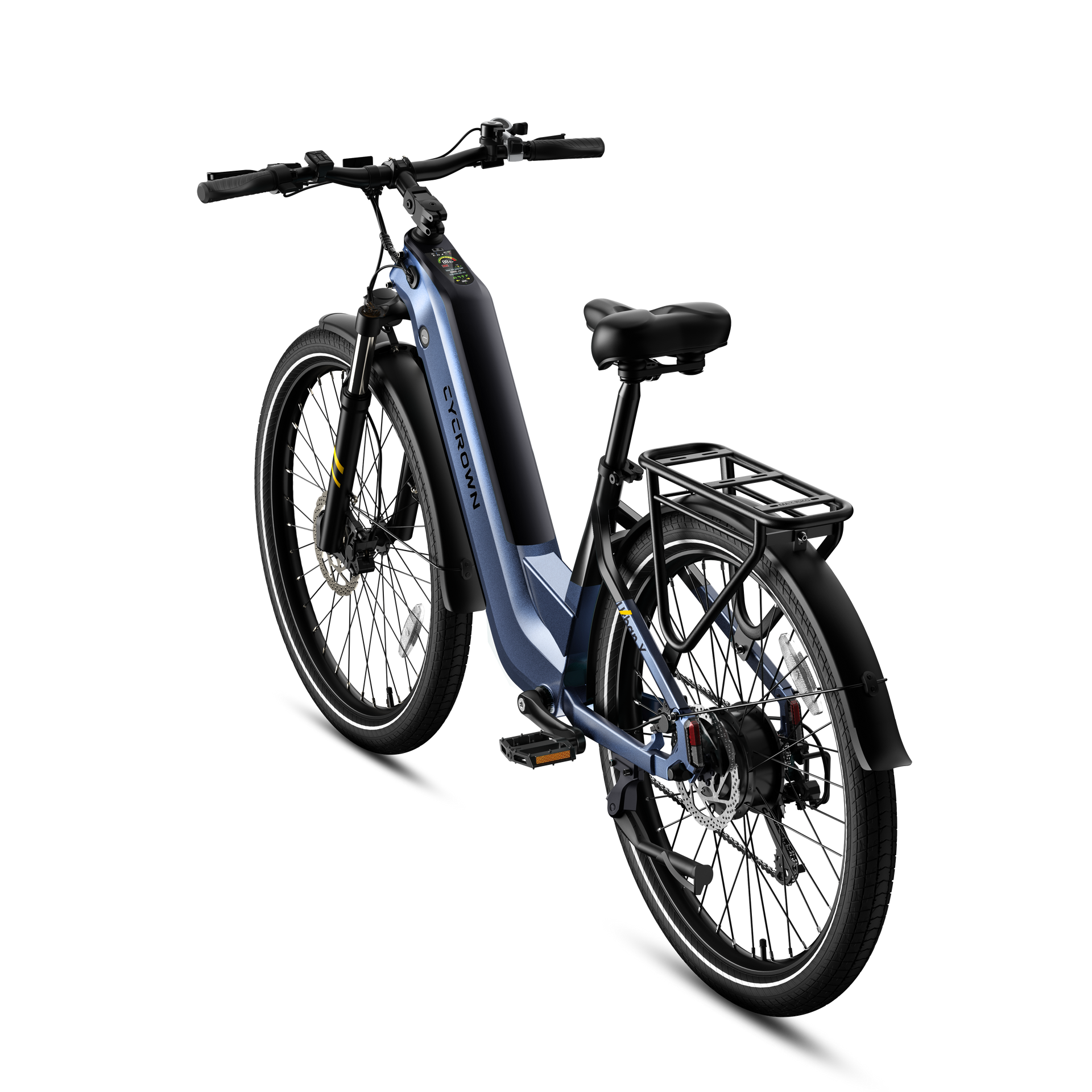 Back. CYCROWN - Urban X Commuter Ebike(1000W Motor , 20MPH Top Speed , 90Miles Range , 48V 20Ah Battery) - Glacier Blue.