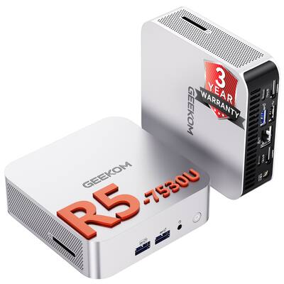 GEEKOM A5 Pro Mini PC, AMD Ryzen 5 7530U, 16GB DDR4 RAM& 1TB SSD GEEKOM A5 Pro Mini PC, AMD Ryzen 5 7530U, 16GB DDR4 RAM& 1TB SSD