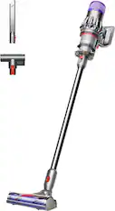 Front. Dyson - V9 Motorbar (Newest Model) Lightweight Cordless Vacuum Cleaner - Nickel/Nickel.