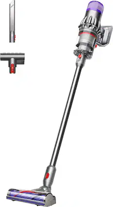 Front. Dyson - V9 Motorbar (Newest Model) Lightweight Cordless Vacuum Cleaner - Nickel/Nickel.