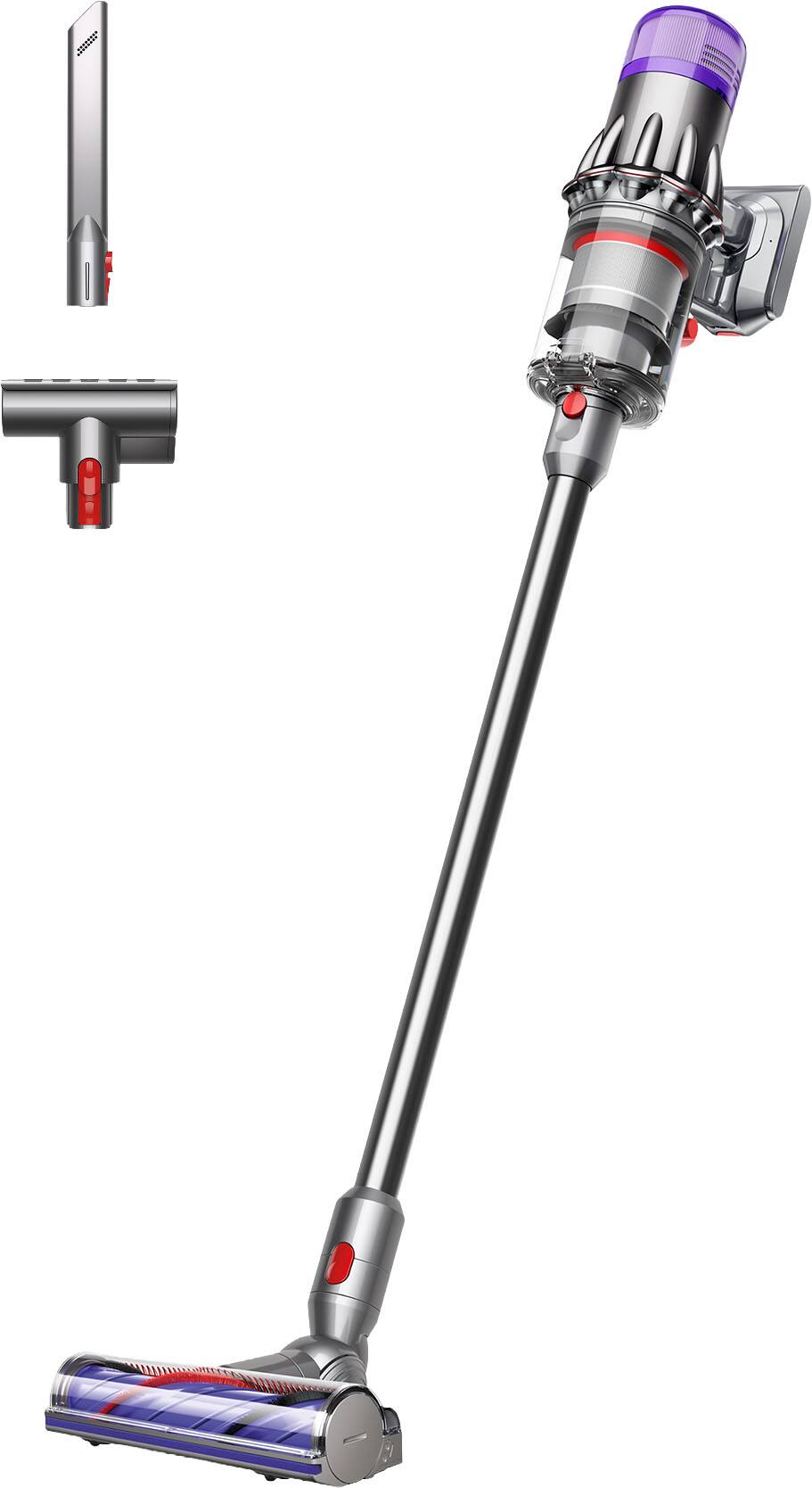 Front. Dyson - V9 Motorbar (Newest Model) Lightweight Cordless Vacuum Cleaner - Nickel/Nickel.