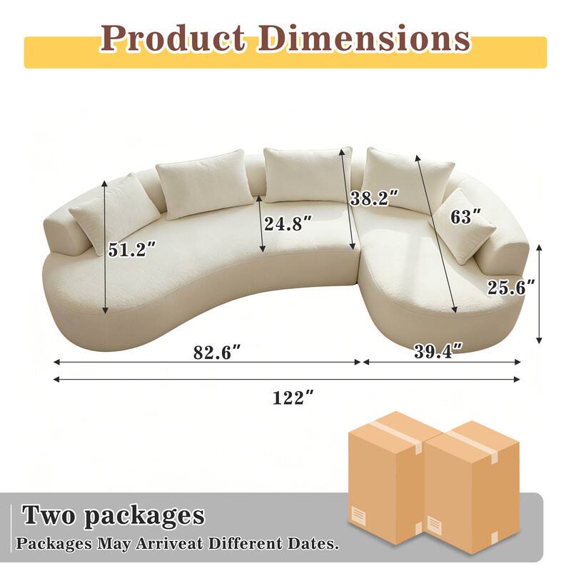 Product Dimensions: 51.2" x 24.8" x 38.2" x 63" x 25.6" x 82.6" x 39.4" x 122"

Two packages. Packages may arrive at different dates.