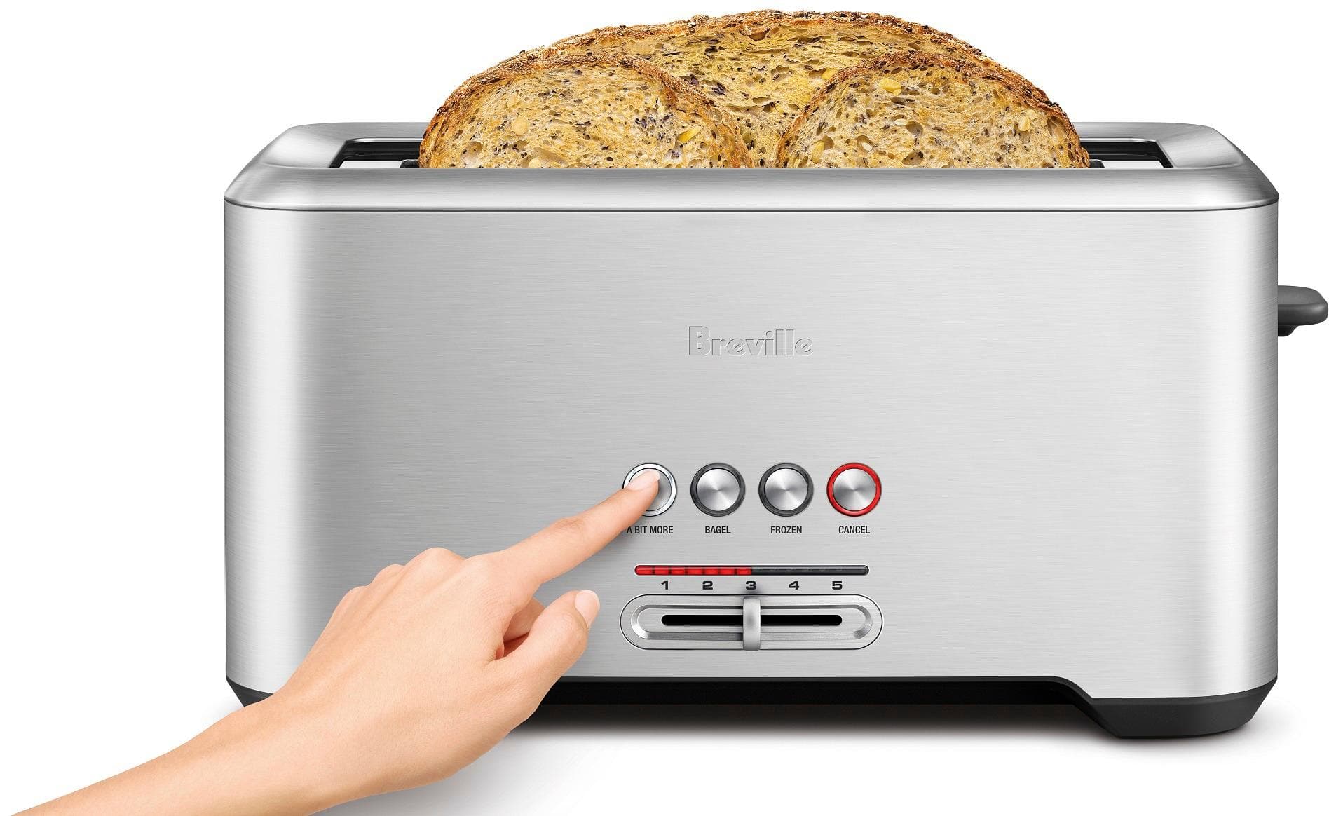 Alt View 12. Breville - the 'A Bit More 4-Slice Long-Slot Toaster - Stainless Steel.