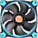 Front. Thermaltake - Riing 12 LED 120mm Radiator Cooling Fan - Blue.