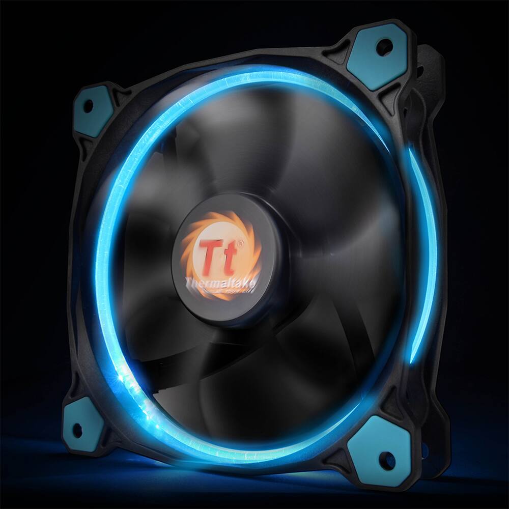 Alt View 11. Thermaltake - Riing 12 LED 120mm Radiator Cooling Fan - Blue.