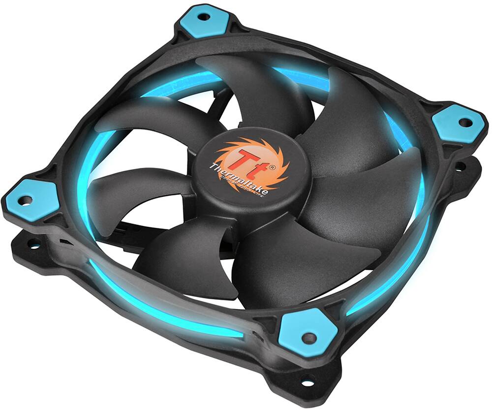 Alt View 12. Thermaltake - Riing 12 LED 120mm Radiator Cooling Fan - Blue.