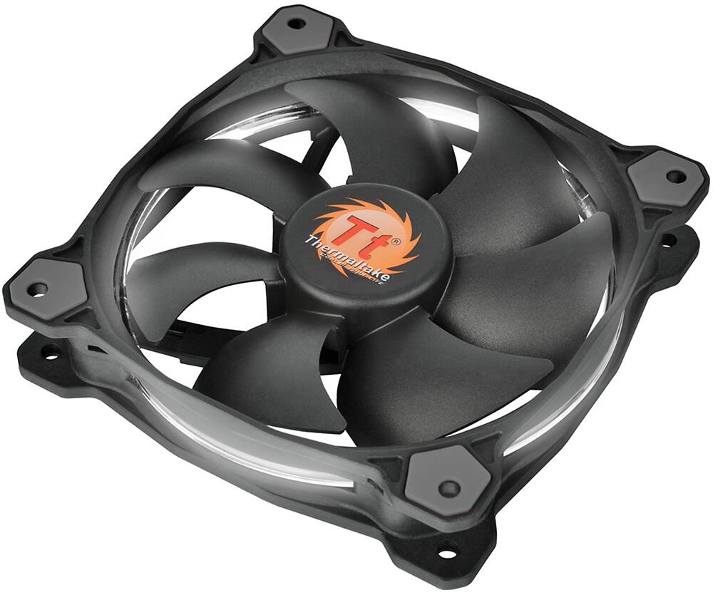 Alt View 11. Thermaltake - Riing 12 LED 120mm Radiator Cooling Fan - White.