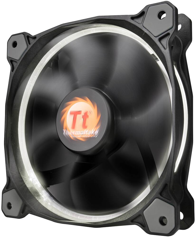 Alt View 12. Thermaltake - Riing 12 LED 120mm Radiator Cooling Fan - White.
