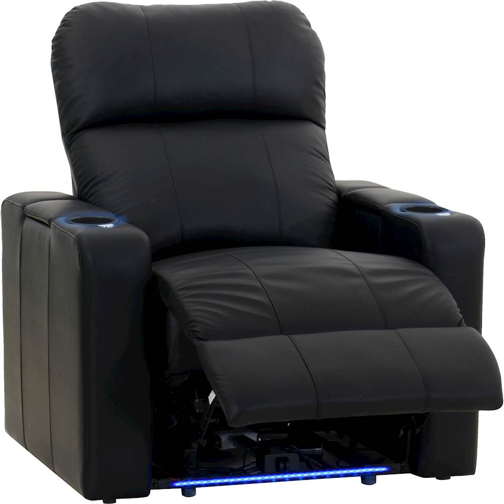 octane seating  turbo xl700 straight power recline home theater seating   black