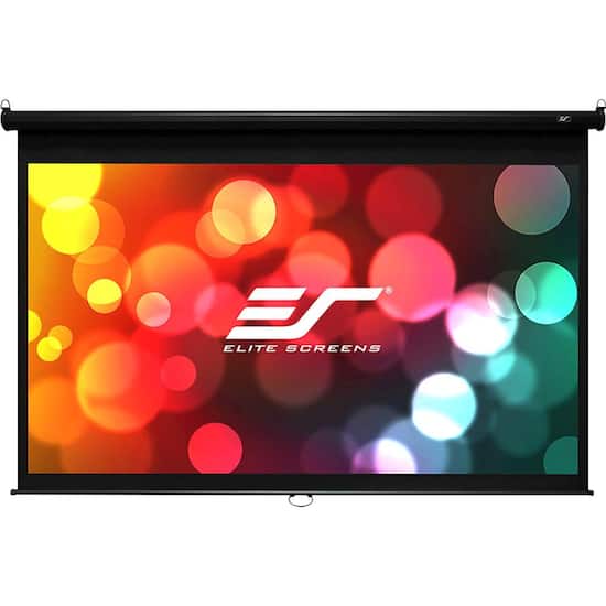 Elite Screens Manual Series 120 Pull Down Projector Screen Black M120h Best Buy