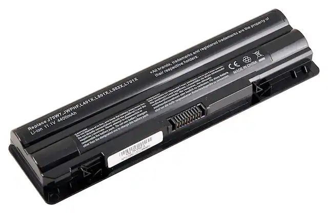 Front. DENAQ - Lithium-Ion Battery for Select Dell XPS Laptops - Black.
