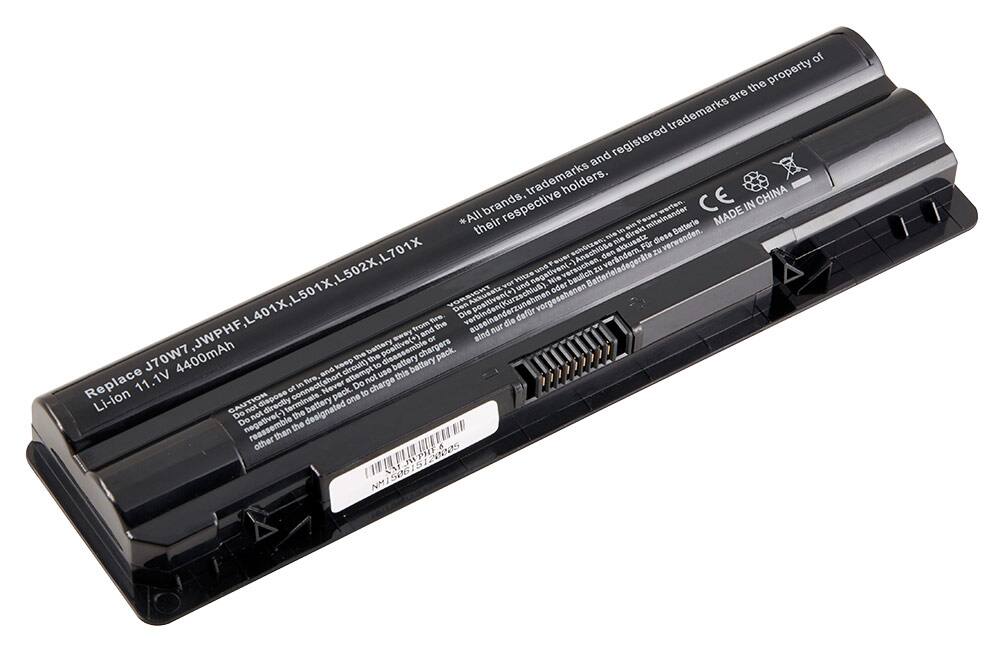 Front. DENAQ - Lithium-Ion Battery for Select Dell XPS Laptops - Black.