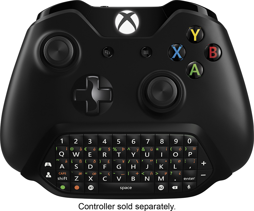 Microsoft Xbox One Chatpad Black 5f7 Best Buy
