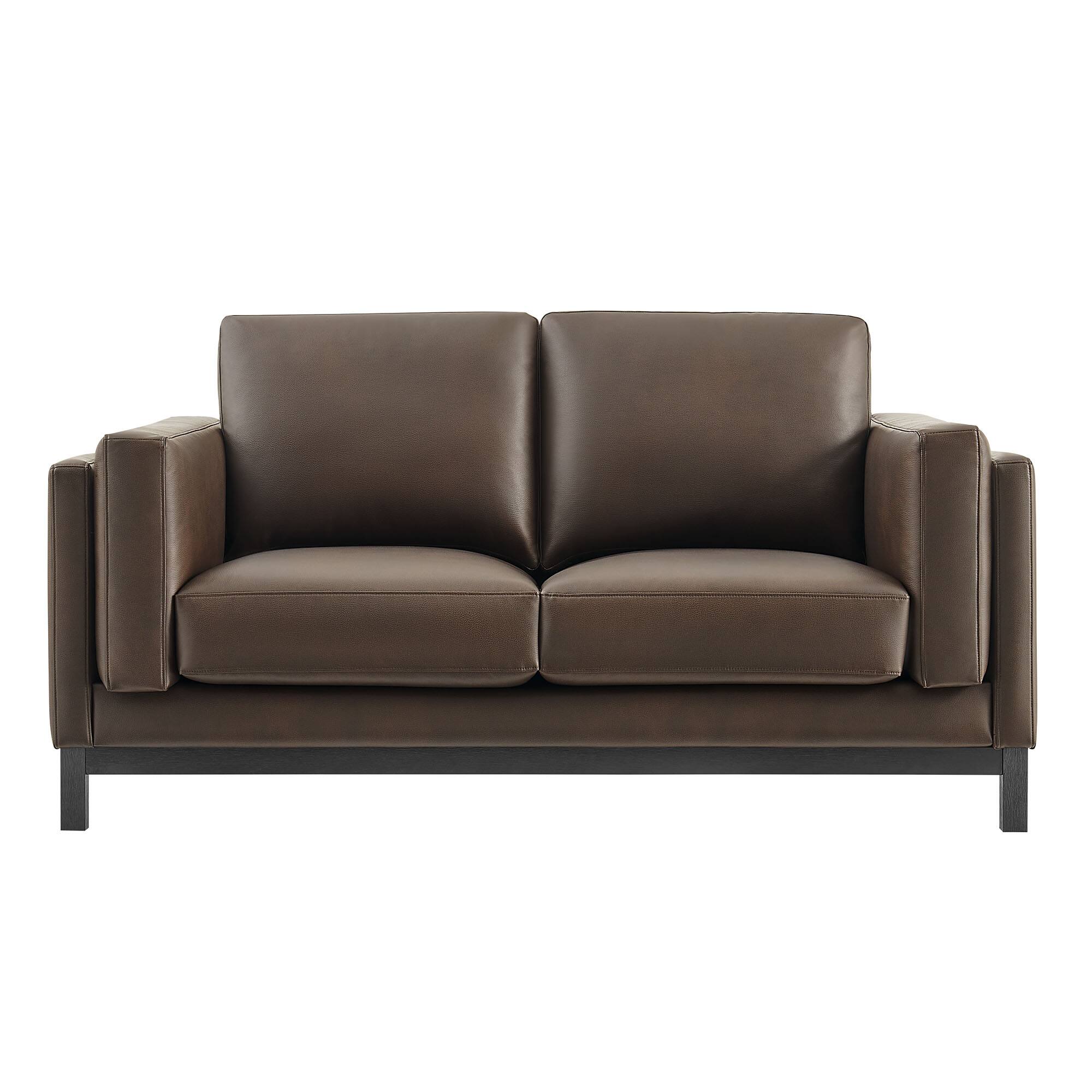 Alt View 5. Modway - Roscoe 63 inch Vegan Leather Loveseat by Modway - Espresso.