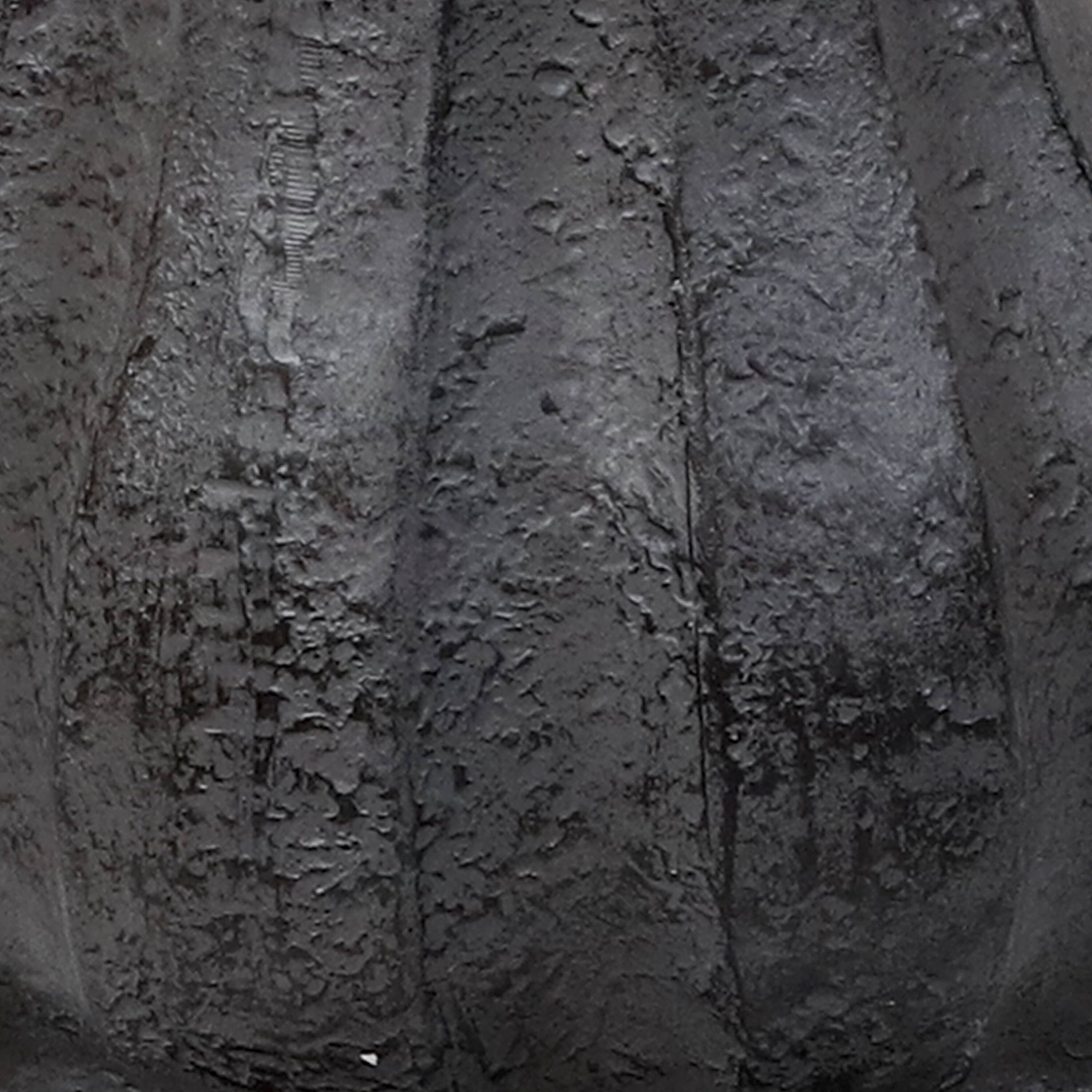 Alt View 9. Sunnydaze - Resin Outdoor 2-Tier Solar Water Fountain with Battery - Black.