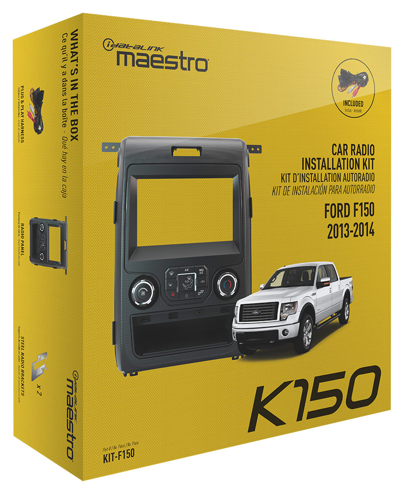 Maestro Dash Kit for 2013-2014 Ford F-150 Vehicles Black KIT-F150