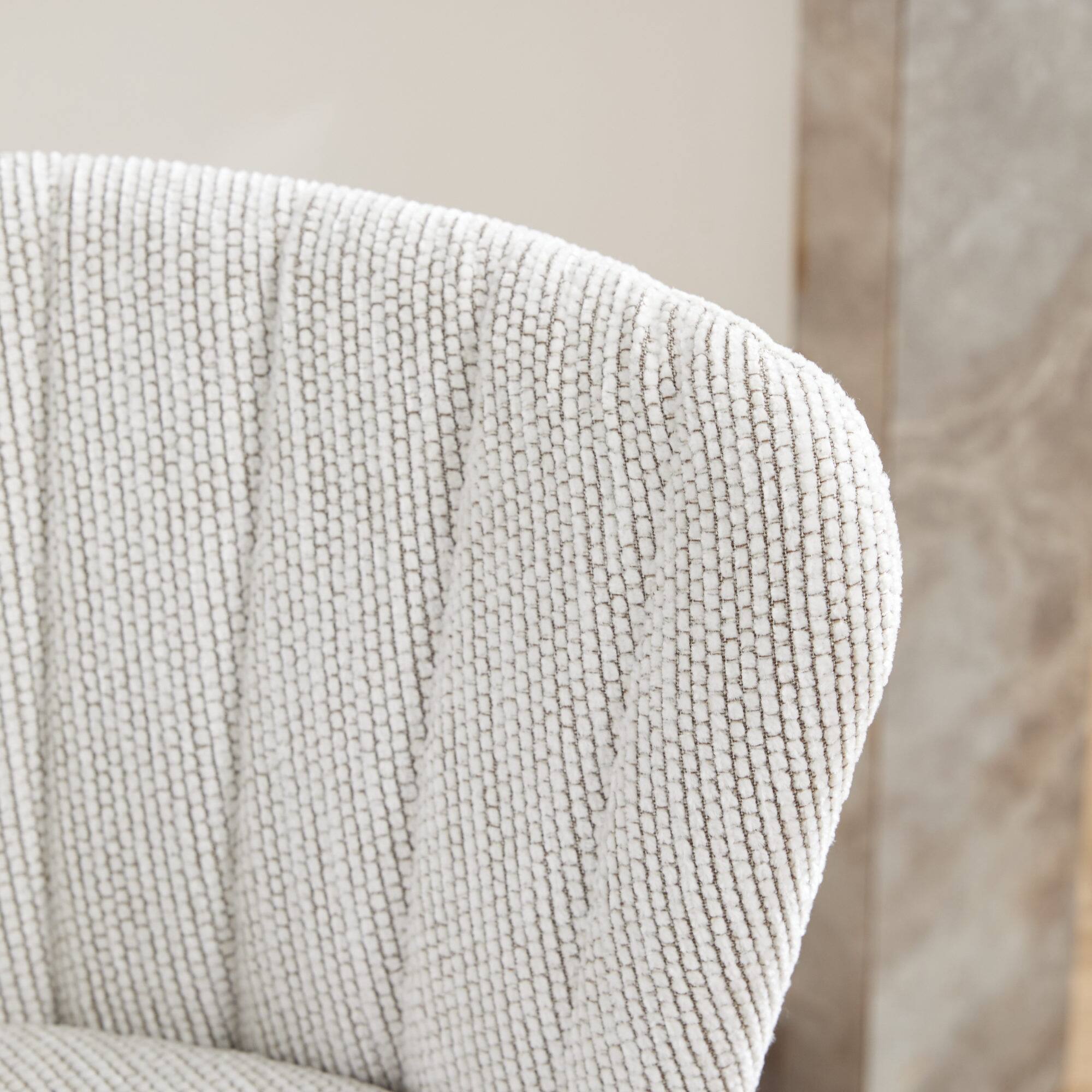 Alt View 6. GOODSILO - Modern Swivel Counter Height Bar Stools Set of 2 with Upholstered Backs and Metal Legs - Beige.