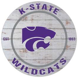 Jardine - Kansas State Wildcats 20'' x 20'' Indoor/Outdoor Weathered Circle Sign - Multicolor
