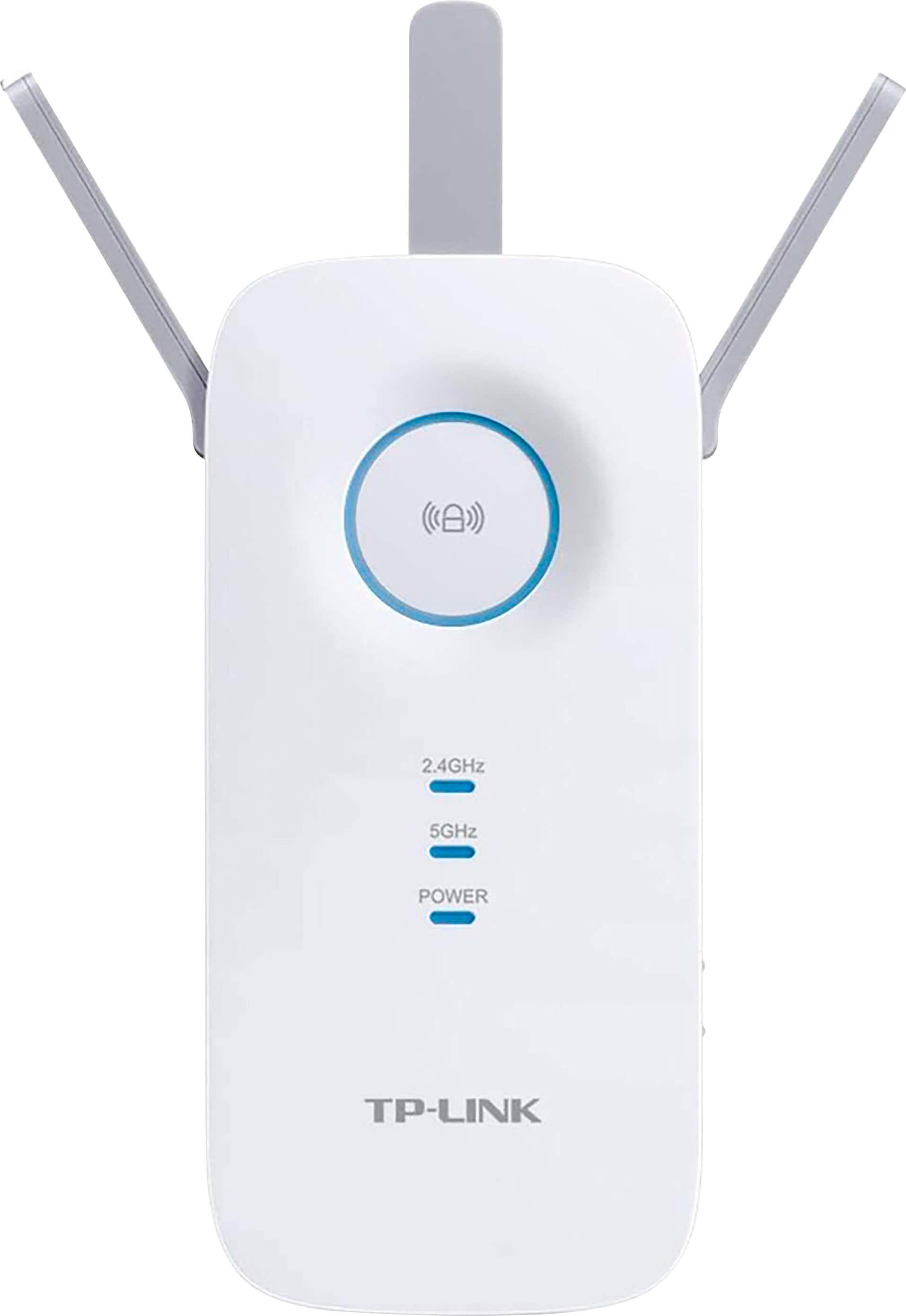The text on the image reads: "2.4GHz 5GHz POWER TP-LINK." This indicates that the device is a wireless router with both 2.4GHz and 5GHz frequency bands, providing a range of wireless connectivity options for users. The TP-LINK brand is known for producing reliable and high-quality networking equipment.