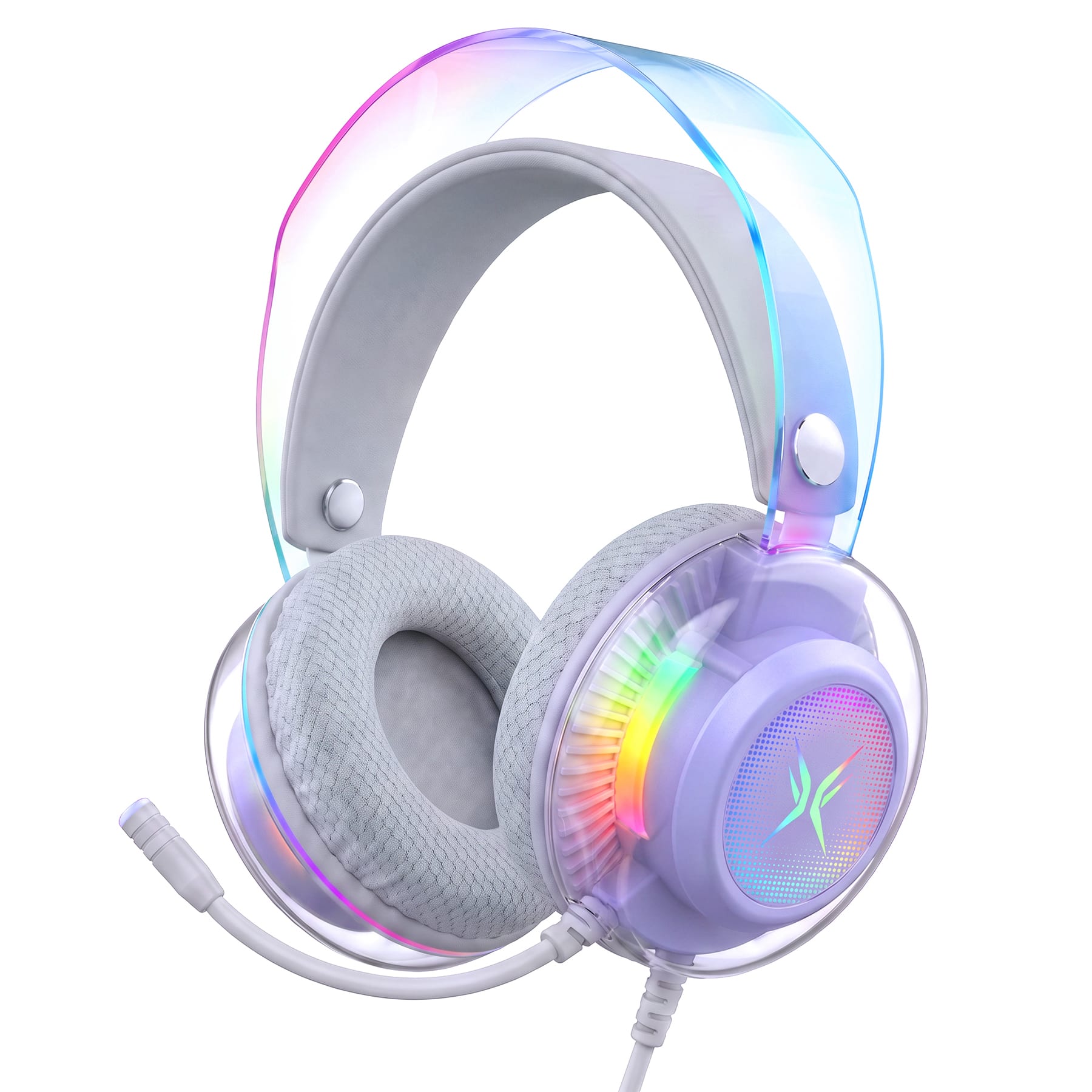 VEAT00L - Pro USB Gaming Headset for PC, Computer Headphones with Noise-Cancelling Mic, 7.1 Surround Sound