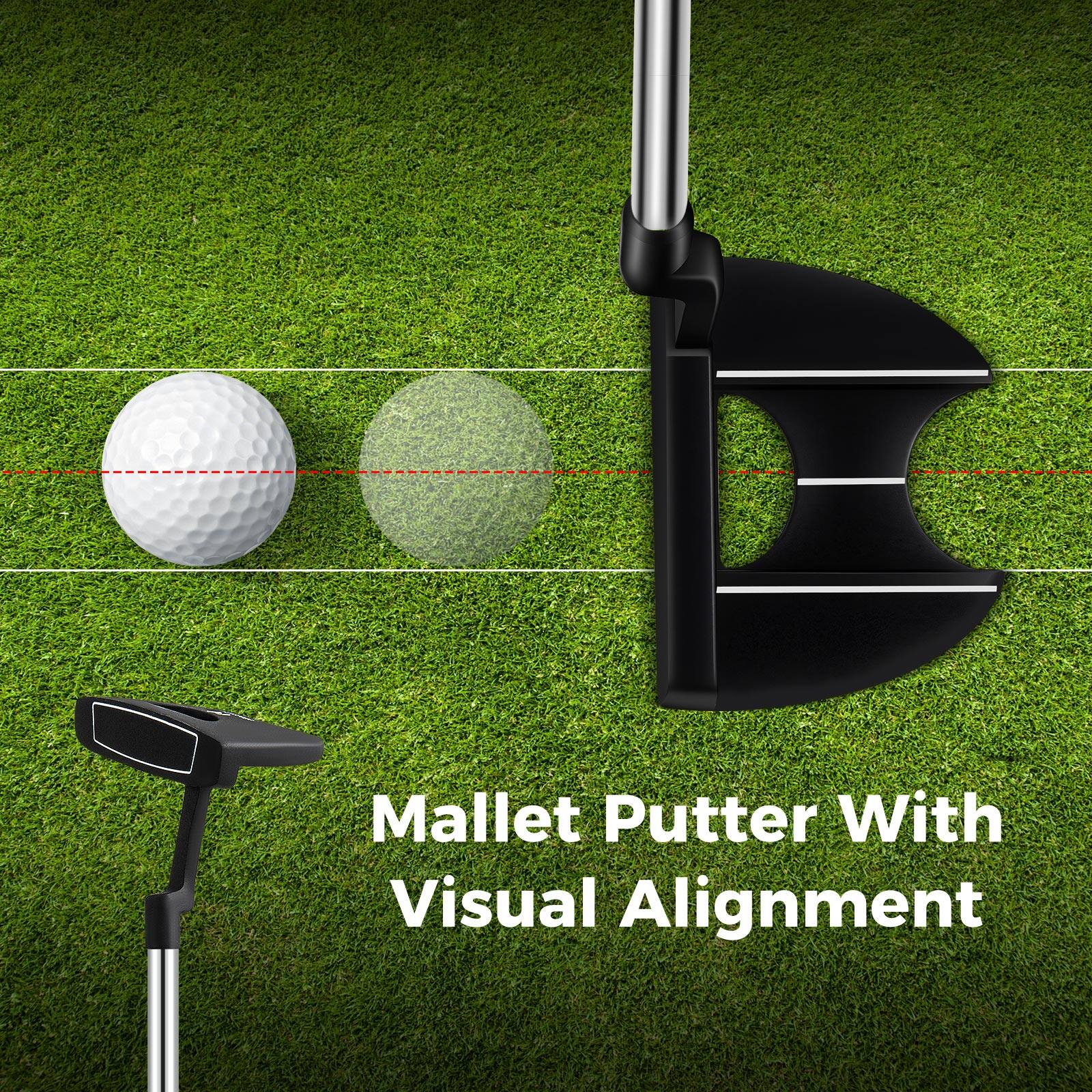 Mallet Putter With Visual Alignment