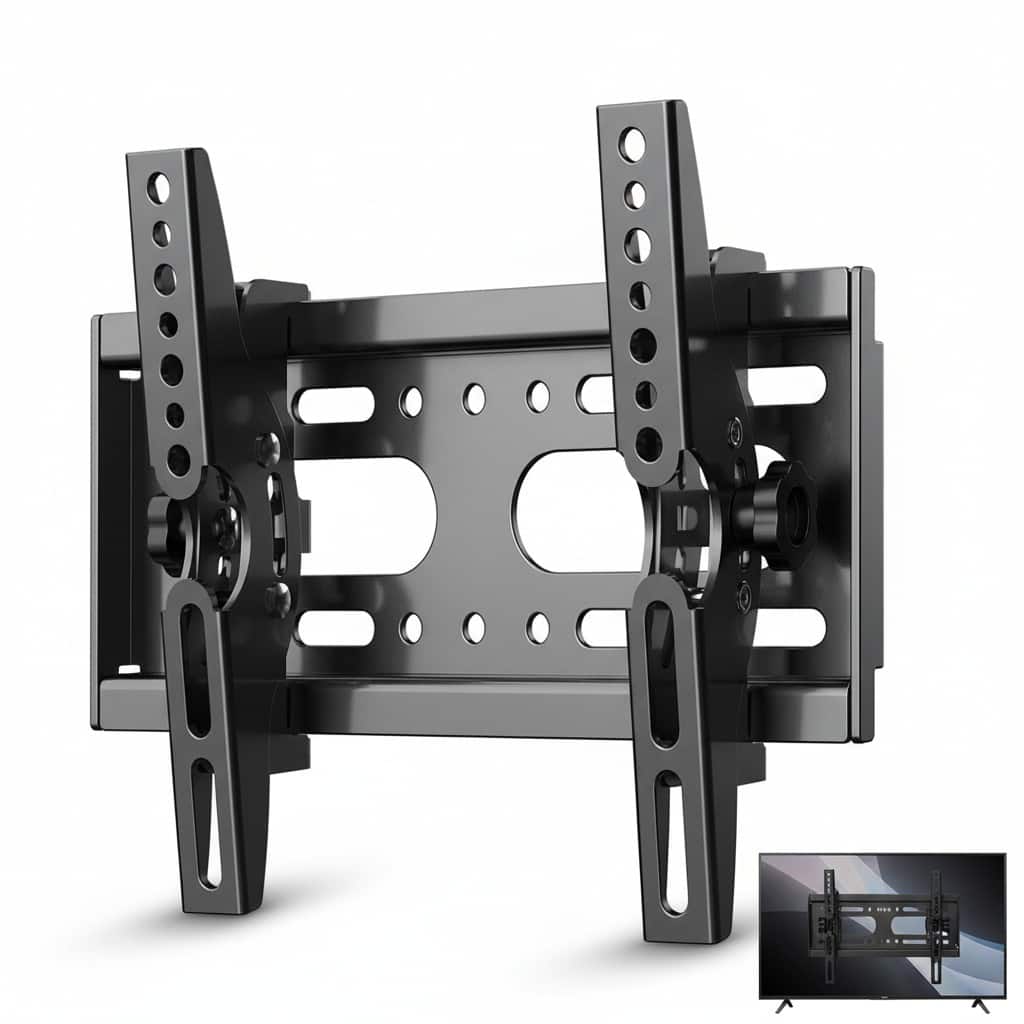 Dazzed Corner - Tilt TV Wall Mount 14–42", Low Profile, VESA 200x200, 55 lbs - Black