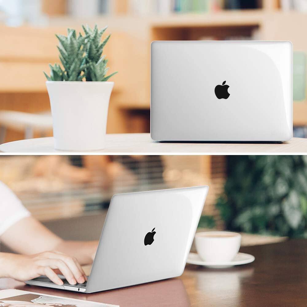 Alt View 3. Fintie - Case for MacBook Pro 13 Inch A2338 A2251 A2289 A2159 A1989 A1706 A1708 (2016-2023 Release) Snap-On Hard Shell Cover - Crystal Clear.