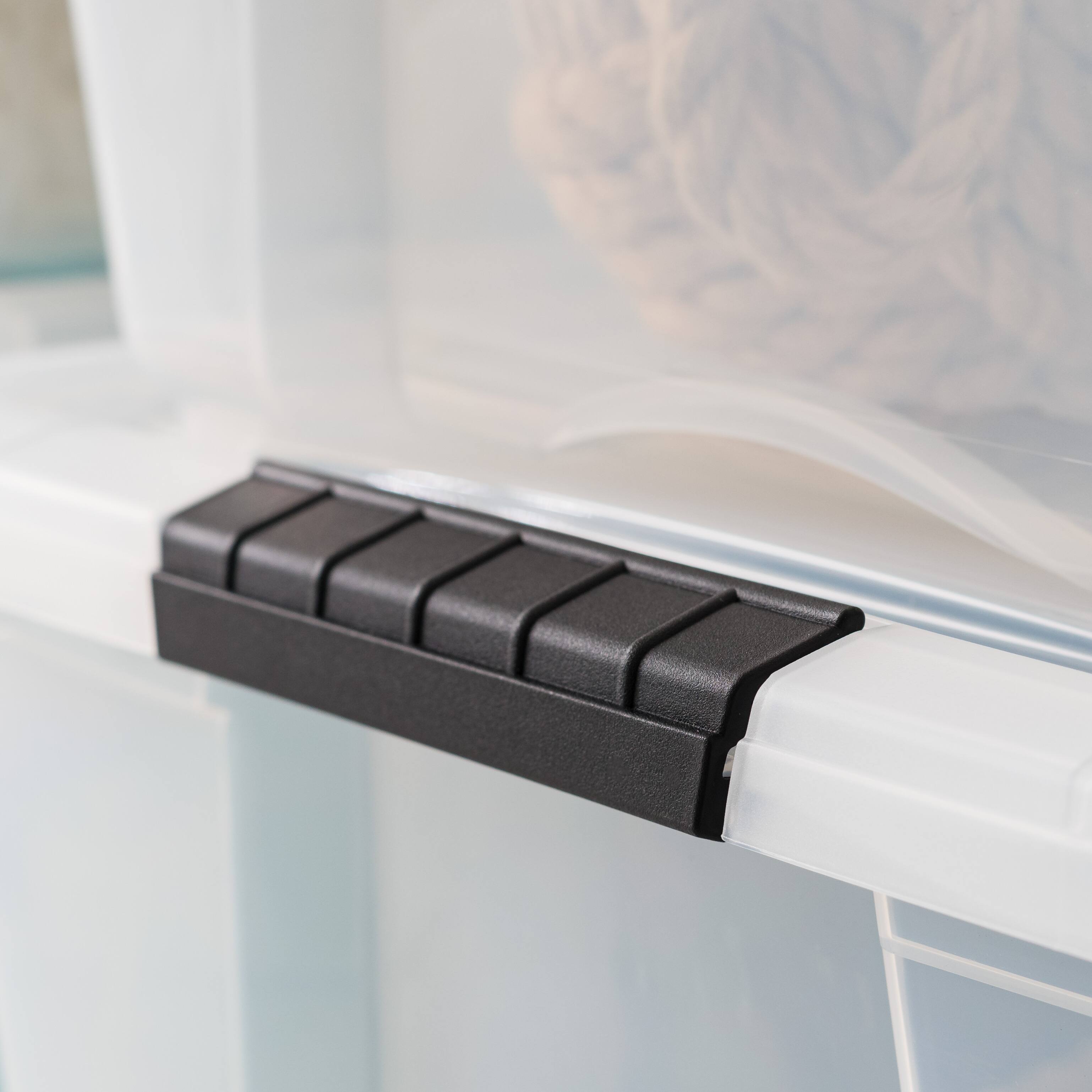 Alt View 3. IRIS USA - 53qt Plastic Storage Bins with Lids and Secure Latching Buckles.