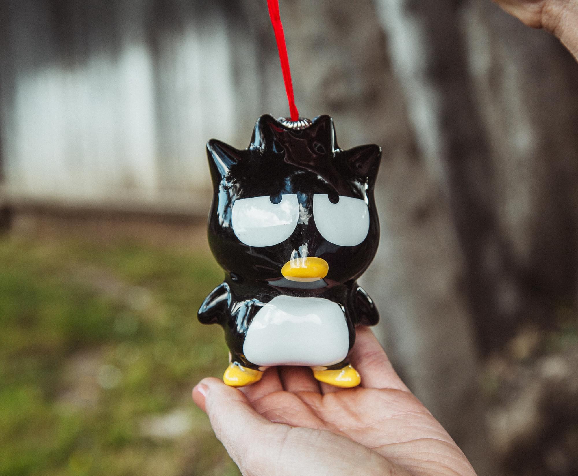 Alt View 2. Surreal Entertainment - Sanrio Badtz-Maru 4-Inch Shatterproof Decoupage Ornament - Black.