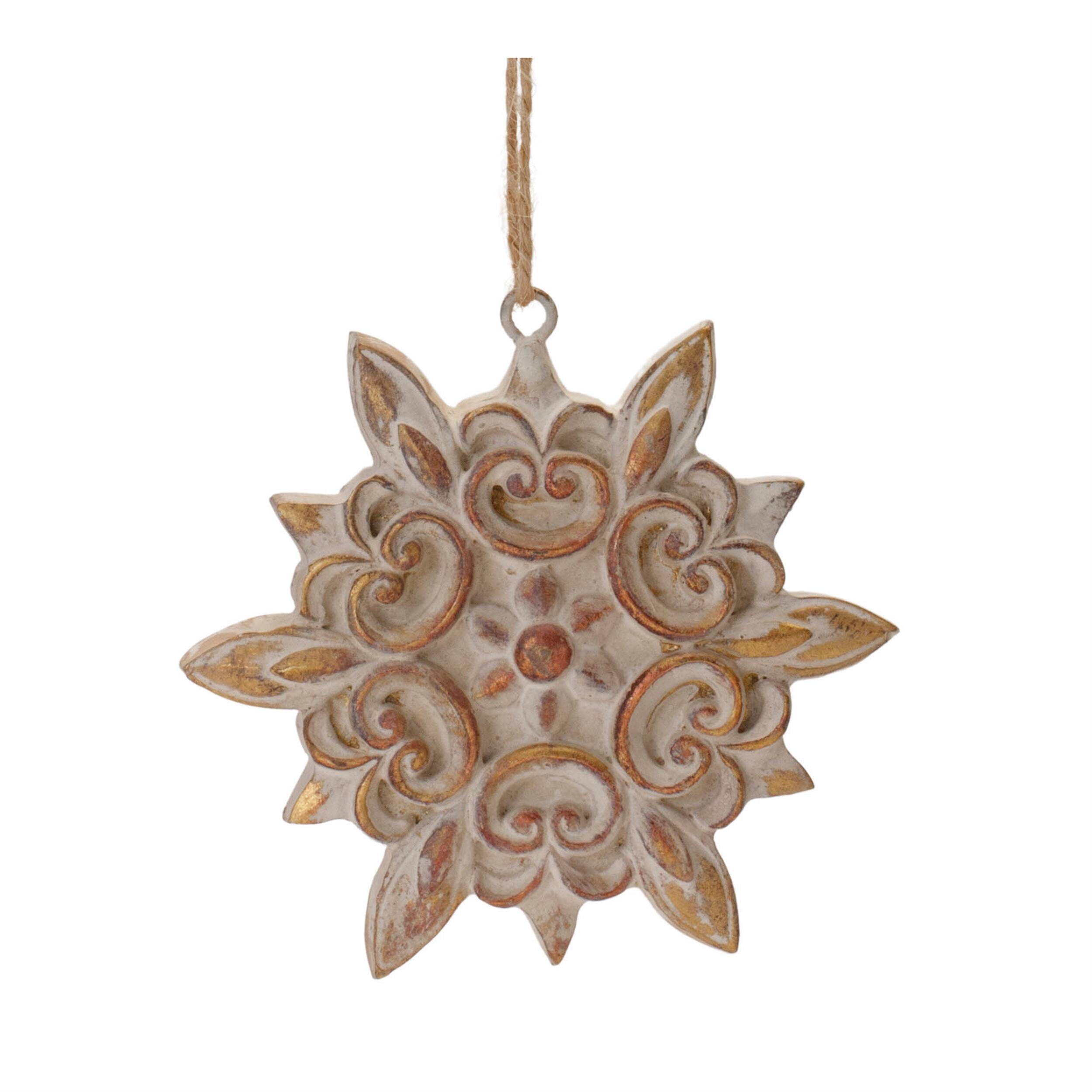 Alt View 2. BreeBe - Snowflake Ornament (Set of 12) - Red.