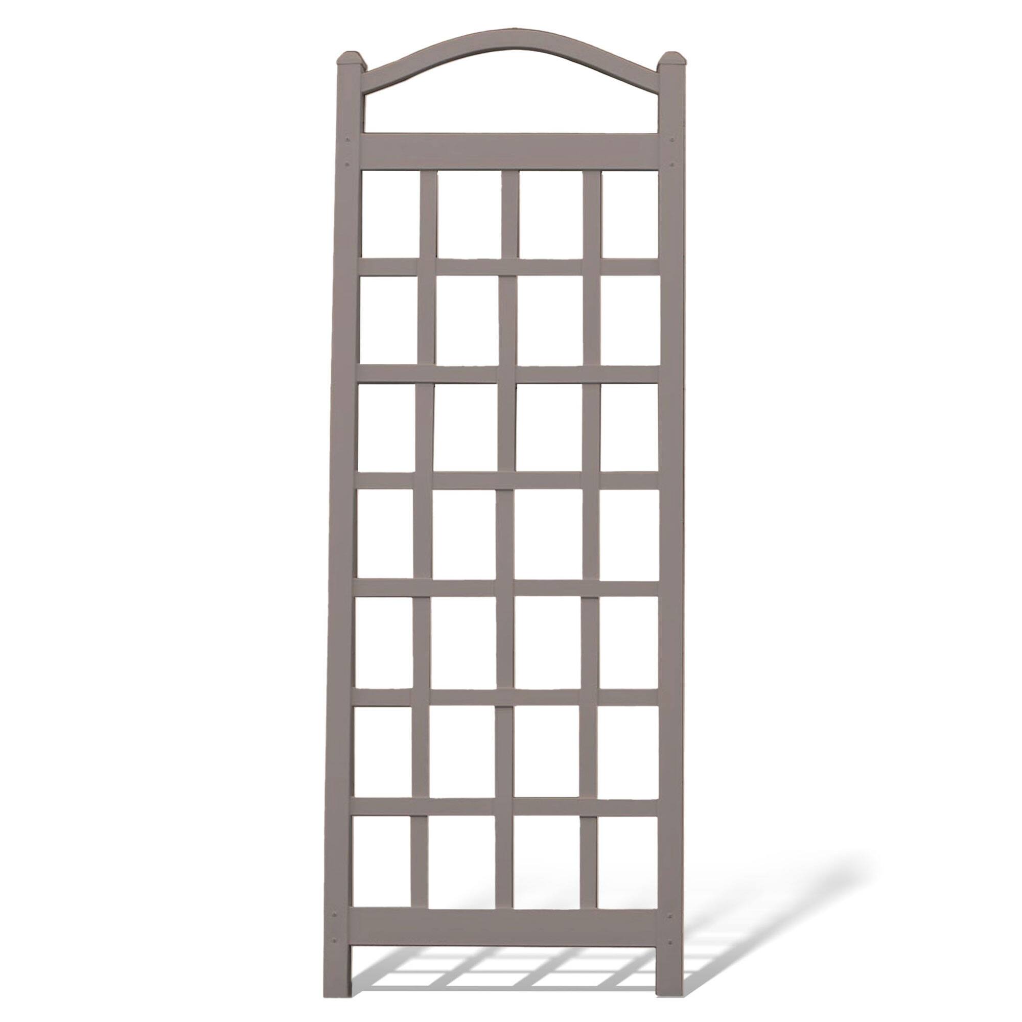 Front. Dura-Trel - Dura-Trel Cambridge 28 x 75 Inch PVC Vinyl Outdoor Garden Patio Trellis, Mocha - Mocha.