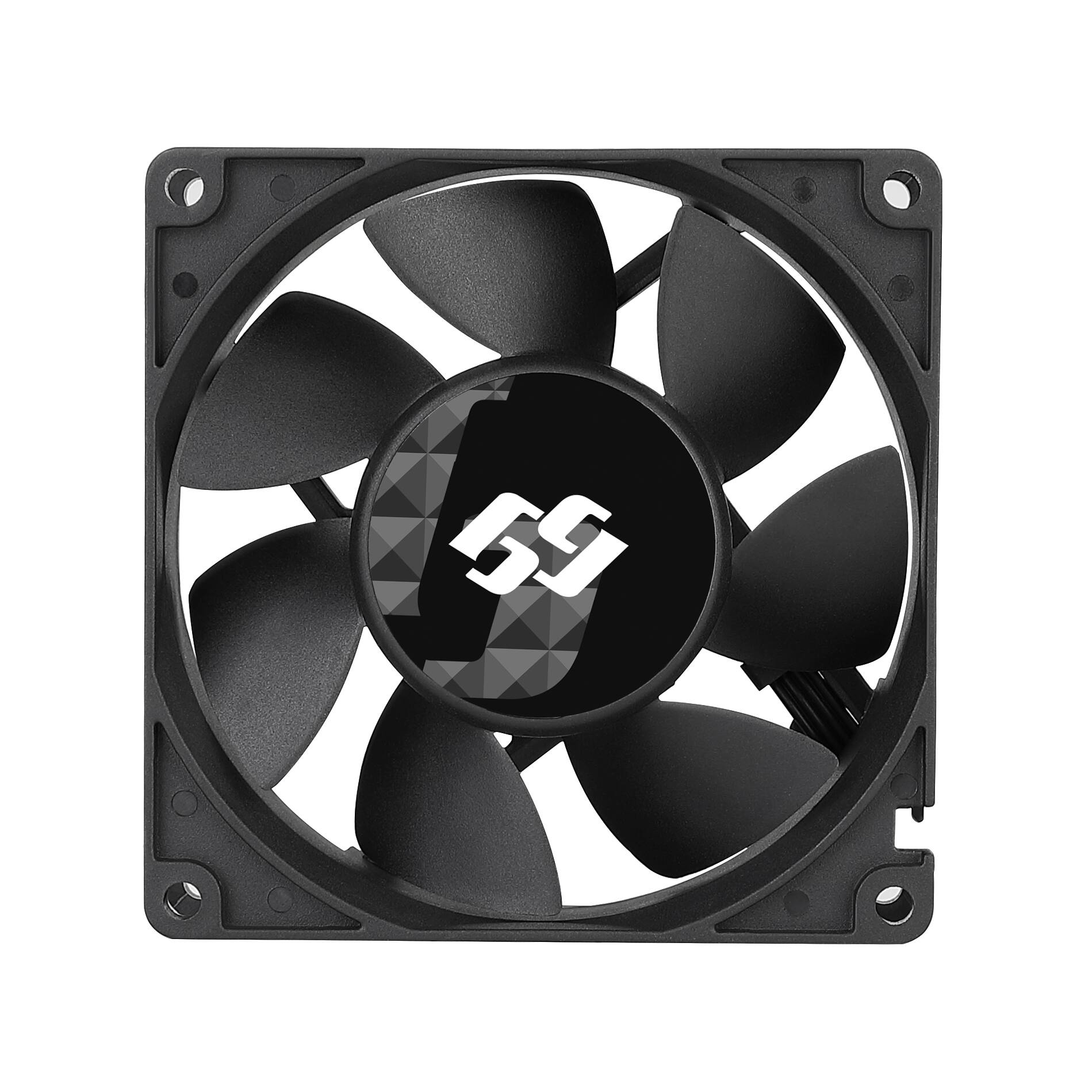 Front. Bluegears - b-BlasterPWM 90mm 2Ball PWM High Speed fan ranging 1200 to 5000 RPM with 118 CFM. UL, CE, FCC, RoHS, REACH Certified - Black.