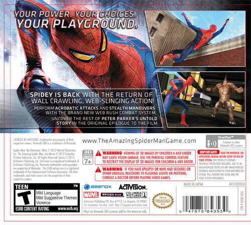 The Amazing Spider-Man 2 - Nintendo 3DS, Nintendo 3DS