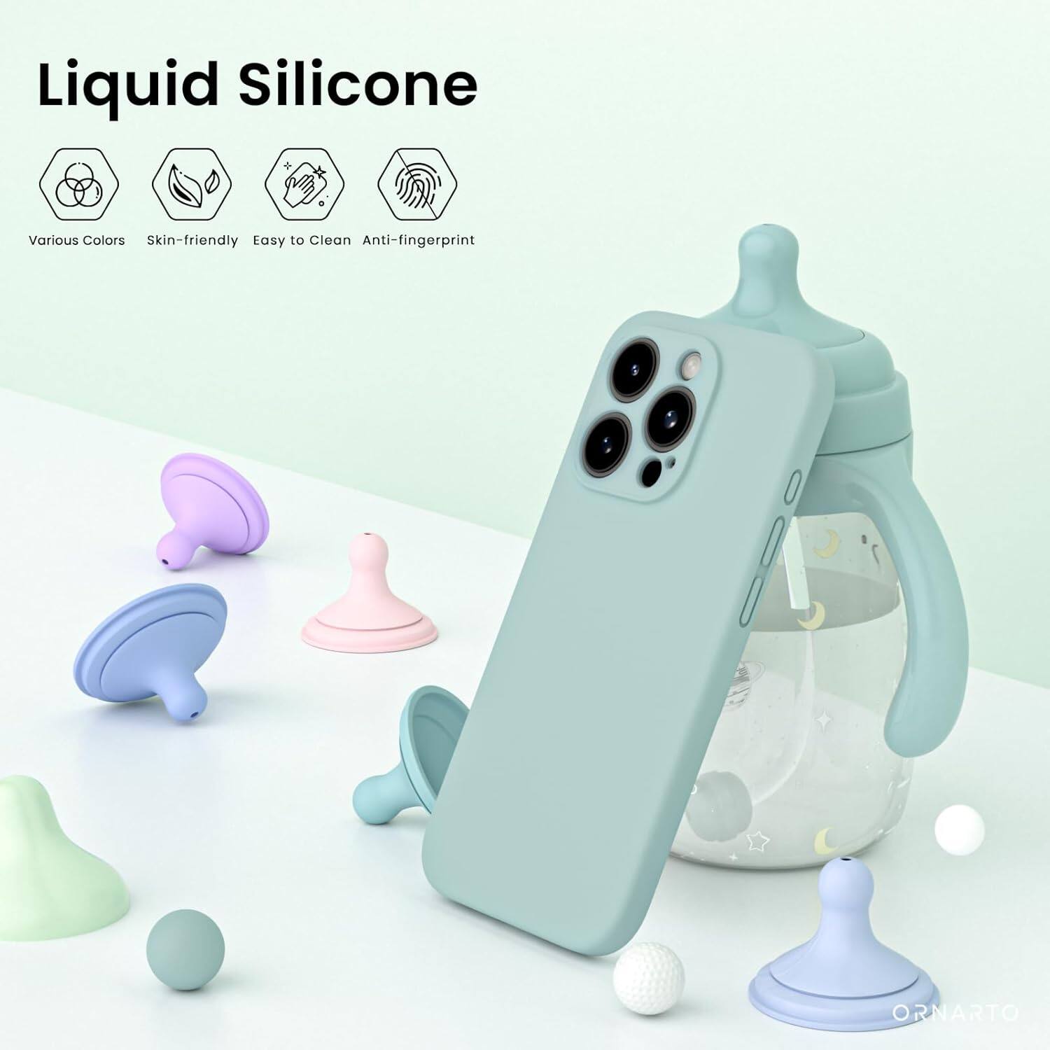 Liquid Silicone, Various Colors, Skin-friendly, Easy to Clean, Anti-fingerprint, ORNARTO