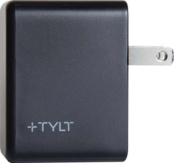 Front. TYLT - Tylt Full Speed 20W Fast Charging Wall Charger Black - Black.