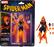The image features a Spider-Man Hallows' Eve Legends Series action figure, which is part of the Marvel Legends toy line. The figure is a female Spider-Man character wearing an orange and black costume. The packaging includes a warning that the toy contains small parts and is not suitable for children under 3 years of age.