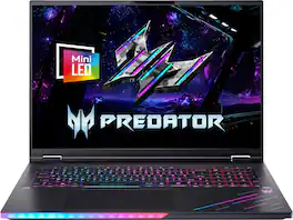 Acer - Predator Helios AI Gaming Laptop-18" Mini LED 2.5k-Intel Ultra 9 290HX Plus 2026–RTX 5080 - 32GB Memory-1TB Storage - Abyssal Black