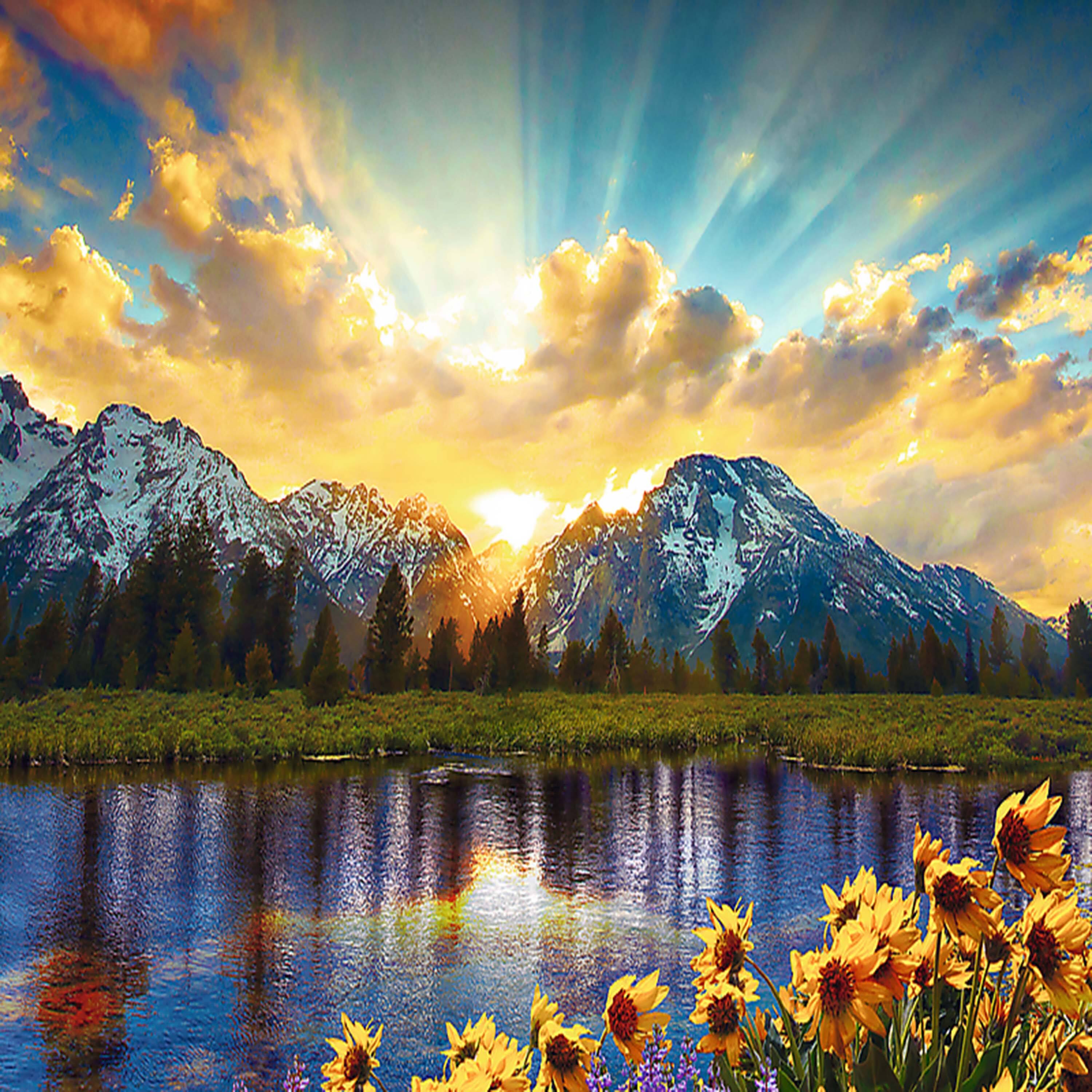 Alt View 2. Trefl - Trefl Red Grand Tetons 1000 Piece Puzzle.