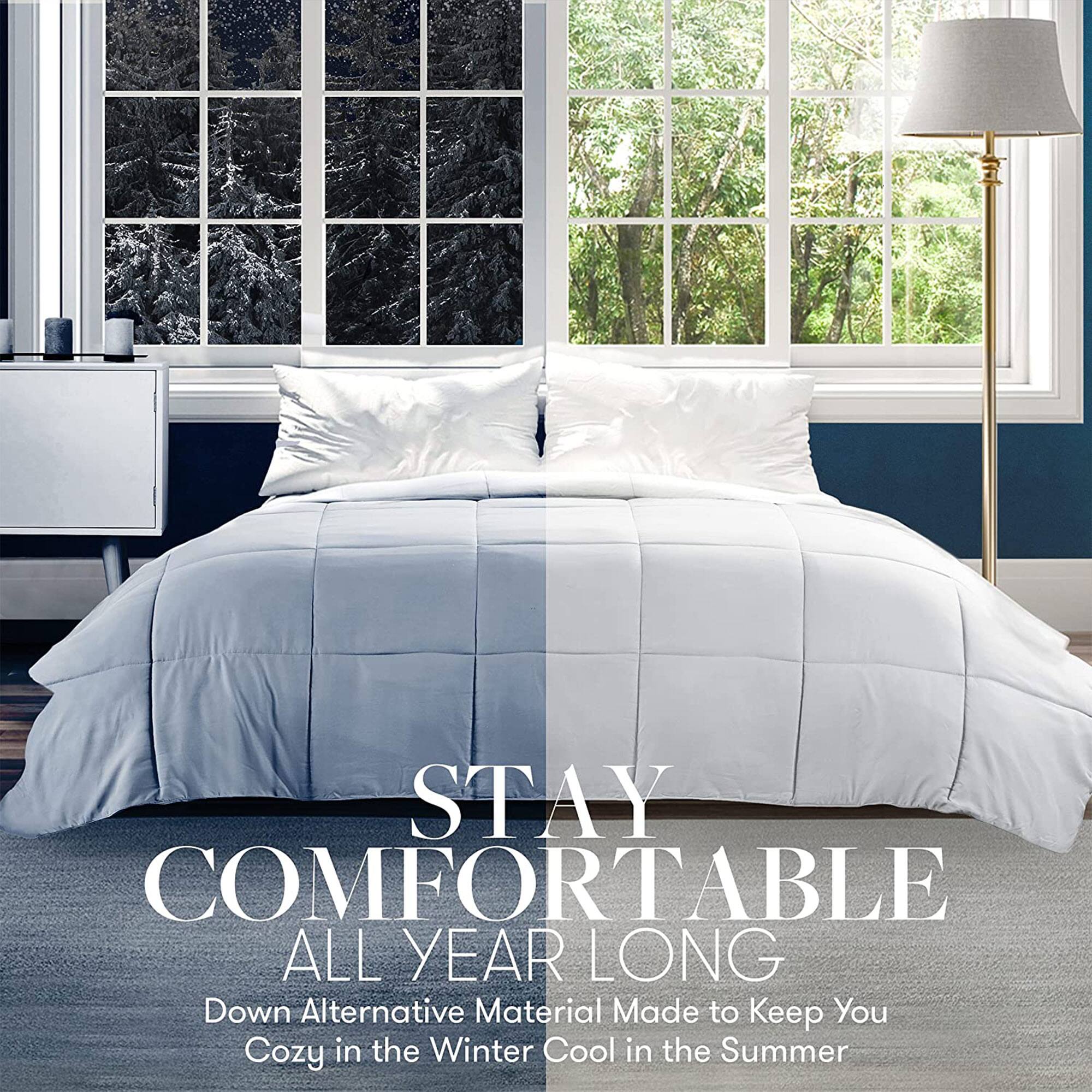 STAY COMFORTABLE ALL YEAR LONG  
Down Alternative Material Made to Keep You Cozy in the Winter Cool in the Summer