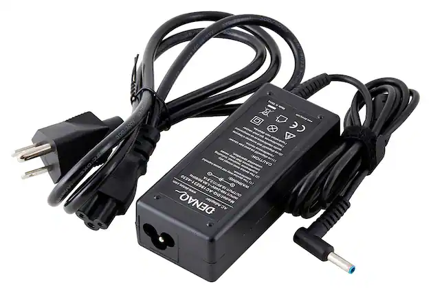 Front. DENAQ - AC Adapter for Select Dell Laptops - Black.