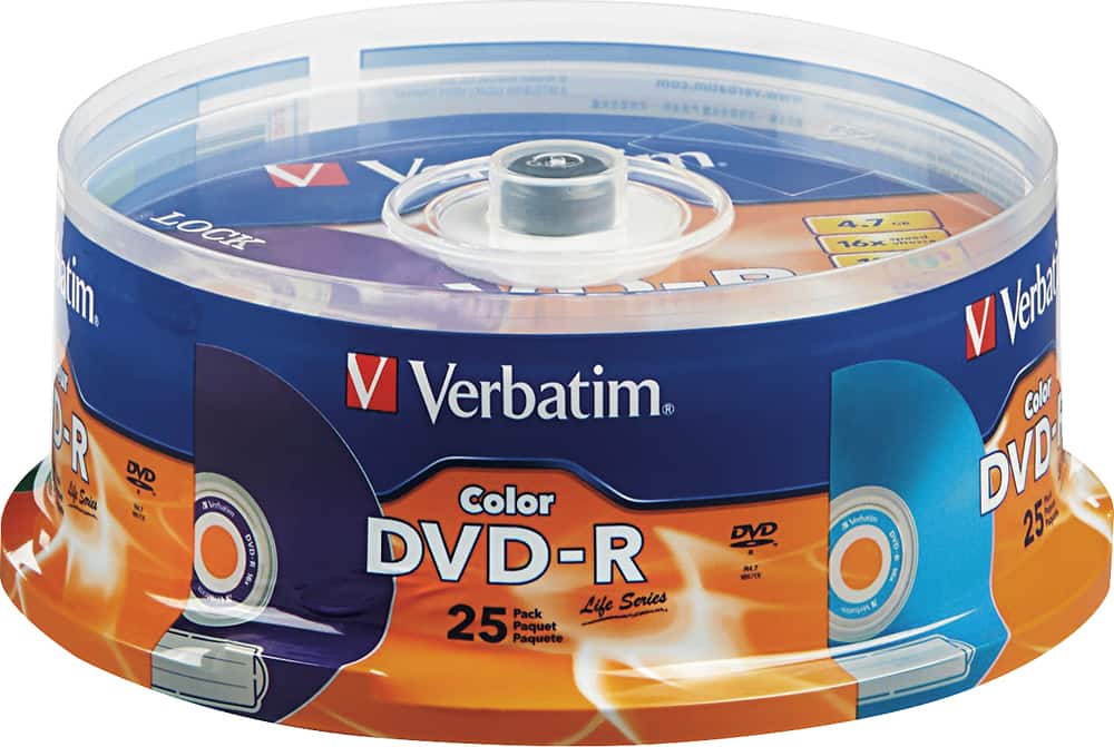 Front. Verbatim - 16x DVD-R Discs (25-Pack) - Multi.