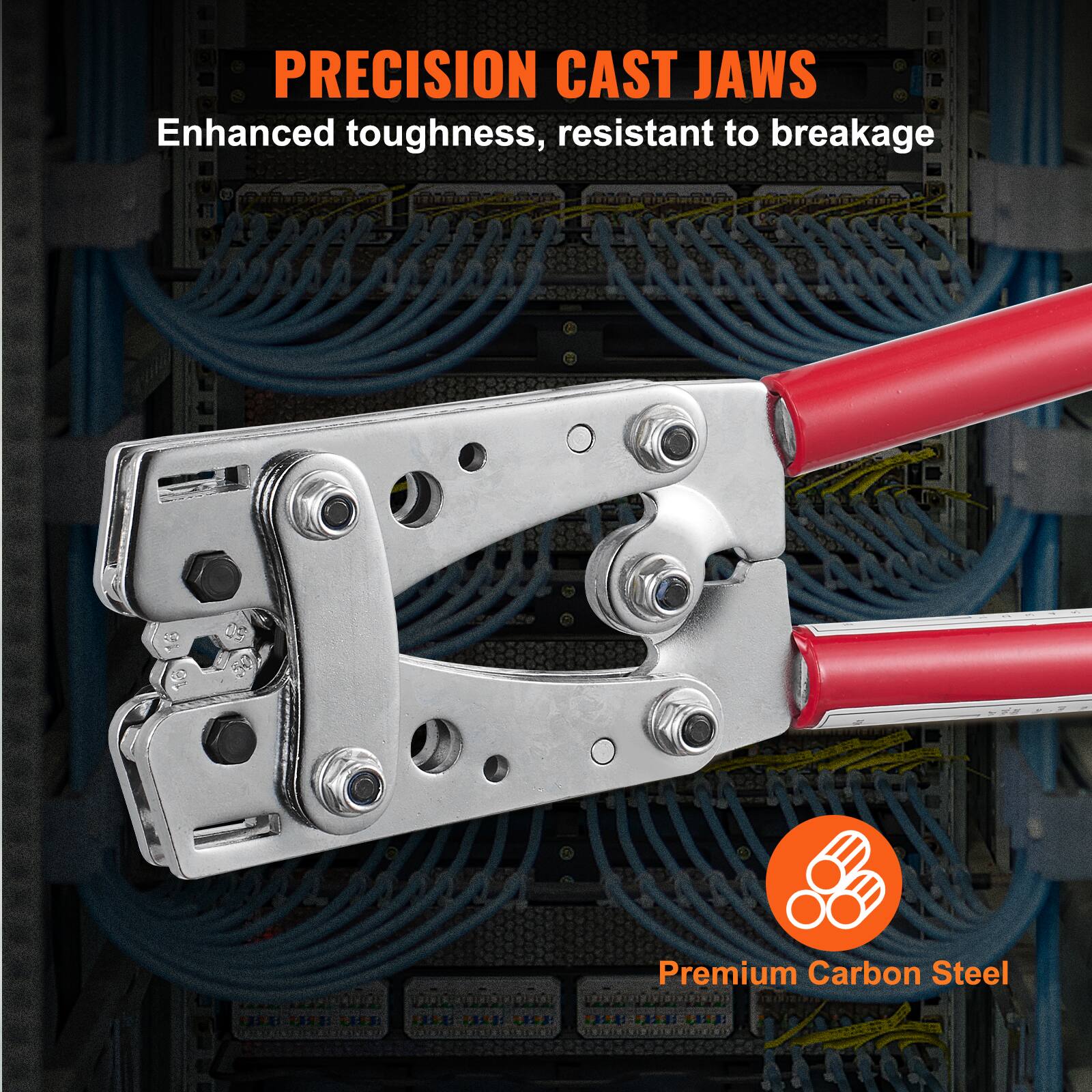 PRECISION CAST JAWS  
Enhanced toughness, resistant to breakage  

Premium Carbon Steel
