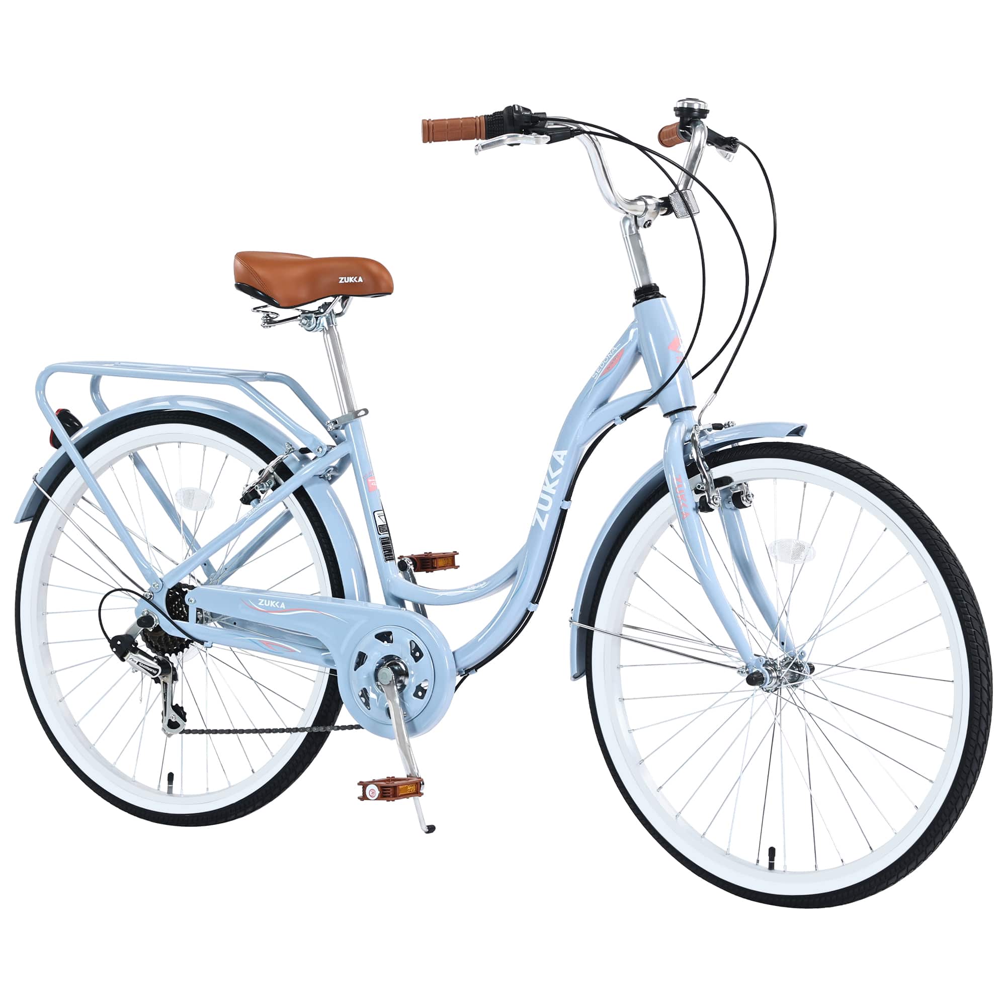 Chery Life - 26 in. Steel 7 Speed Cargo Bike for Ladies - Blue