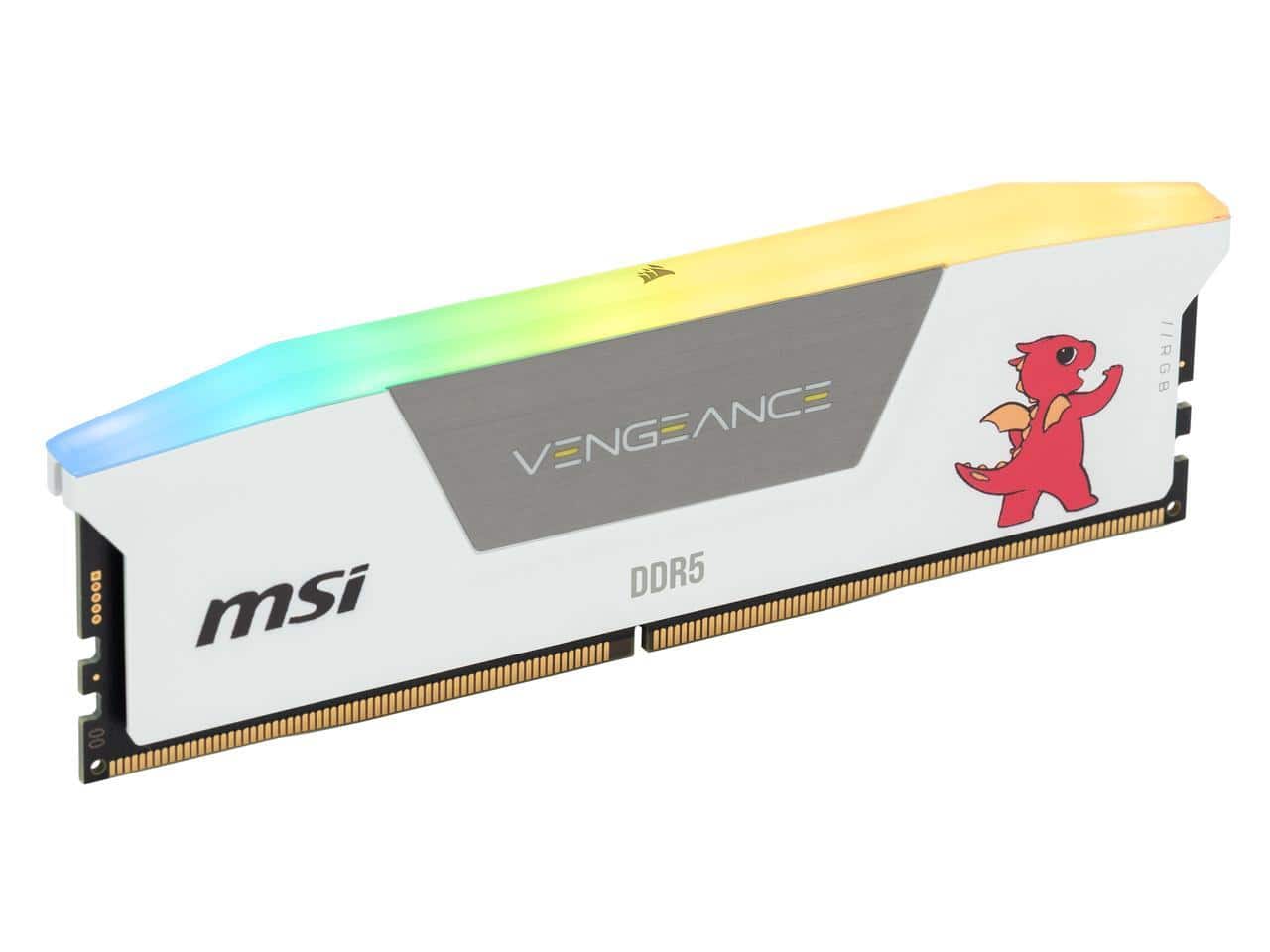 CORSAIR Vengeance RGB 32GB DDR5 6000MHz RAM (2x16GB) White MSI