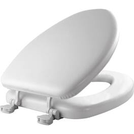 BEMIS - Mayfair Elongated Cushioned Vinyl Soft Toilet Seat with STA-TITE Seat Fastening System and EasyClean Hinge - White