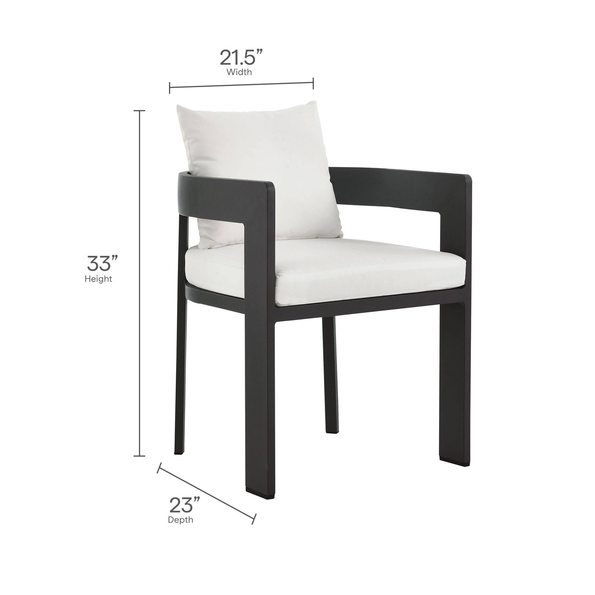 21.5" Width, 33" Height, 23" Depth